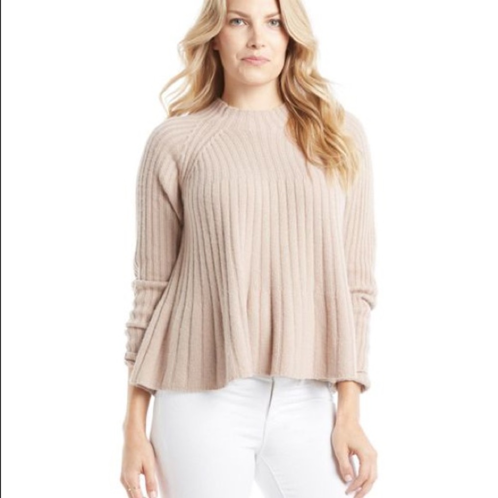 NWT Rebecca Taylor Ribbed Wool Sweater - Light Pink